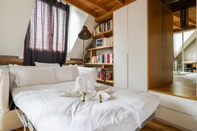 Un ou plusieurs lits dans un hébergement de l'établissement Appartement Sulpice - Welkeys