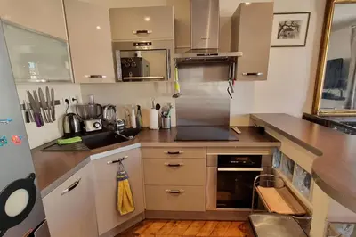 Cuisine ou kitchenette dans l'établissement Superbe logement au centre de Paris