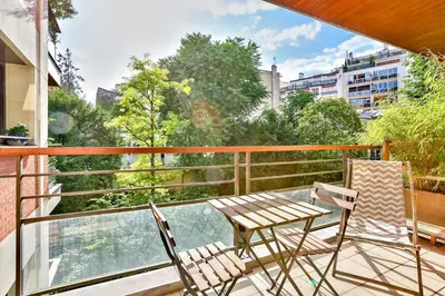 Balcon ou terrasse dans l'établissement Studio - Appartement Quartier Montparnasse 2 Free Netflix