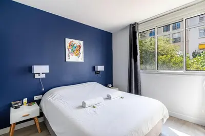 Un ou plusieurs lits dans un hébergement de l'établissement GuestReady - Appartement Lumineux au 15ème