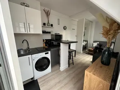 Cuisine ou kitchenette dans l'établissement TiParis