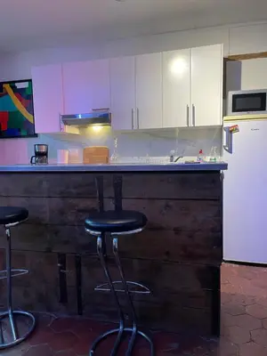 Cuisine ou kitchenette dans l'établissement La Thipique