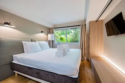 Un ou plusieurs lits dans un hébergement de l'établissement LovelyAppartment-OldMontmartre