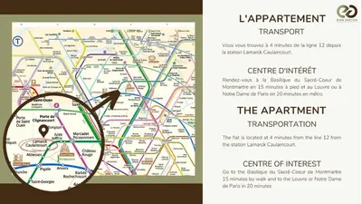 Plan de l'établissement LovelyAppartment-OldMontmartre