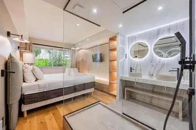 Un ou plusieurs lits dans un hébergement de l'établissement LovelyAppartment-OldMontmartre