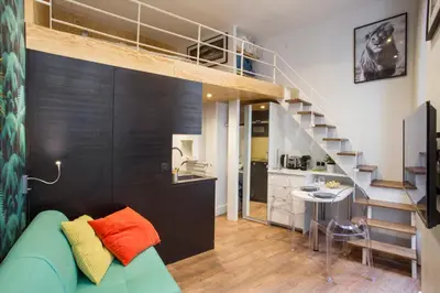Cuisine ou kitchenette dans l'établissement Nid douillet parisien