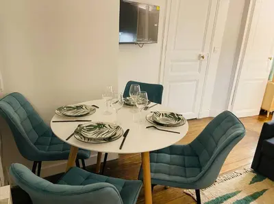 Coin salon dans l'établissement Mgic Apartment 4p Montmartre