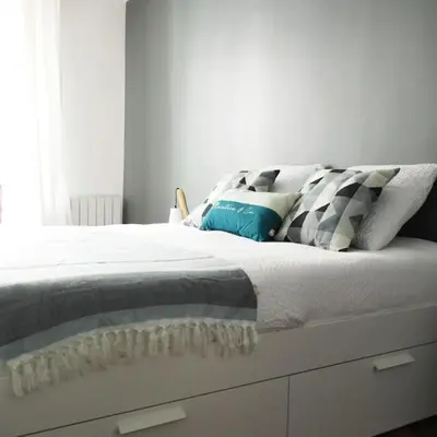 Un ou plusieurs lits dans un hébergement de l'établissement Appartement Haussmanannien Cosy - République