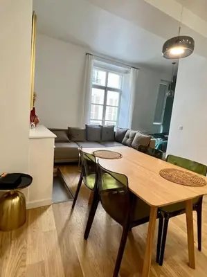Coin salon dans l'établissement Cozy studio in center Paris (quartier Marais)