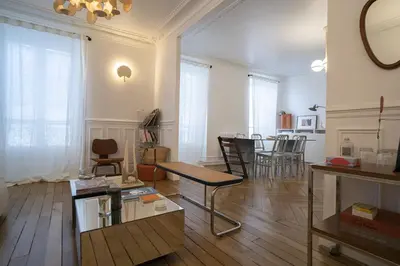 Coin salon dans l'établissement Spacious & bright cocoon
