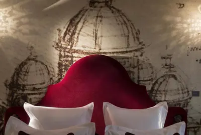 Coin salon dans l'établissement Hôtel Da Vinci & Spa