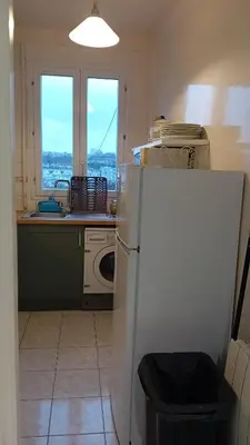 Cuisine ou kitchenette dans l'établissement Appartement lumineux à Arcueil-Cachan