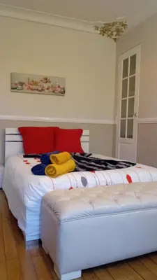 Un ou plusieurs lits dans un hébergement de l'établissement Appartement lumineux à Arcueil-Cachan