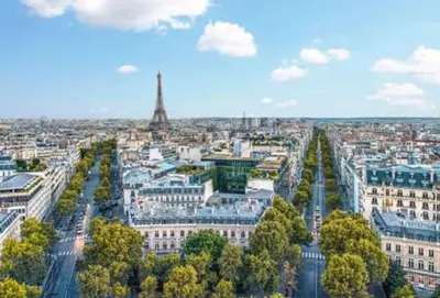 Vue générale sur Saint-Ouen ou vue de la ville depuis l'appartement