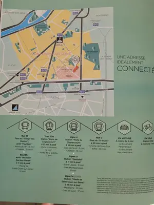 Plan de l'établissement Biron deluxe studio flea market of Paris, porte de Montmartre