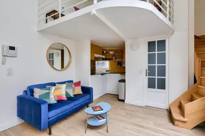 Cuisine ou kitchenette dans l'établissement Mini-loft de charme au coeur de Paris