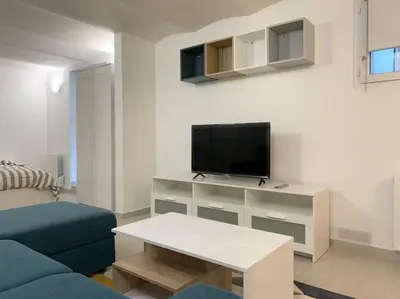 Télévision ou salle de divertissement dans l'établissement Charming intim apartment in Paris South