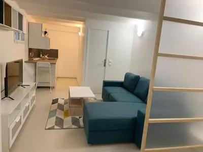 Cuisine ou kitchenette dans l'établissement Charming intim apartment in Paris South