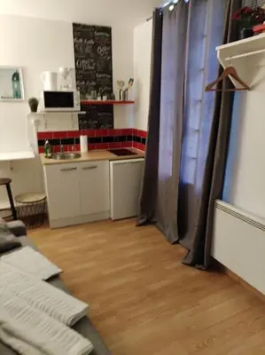 Cuisine ou kitchenette dans l'établissement Studio Rue de la Santé