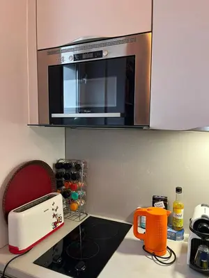Cuisine ou kitchenette dans l'établissement Montmartre Bright & Quiet