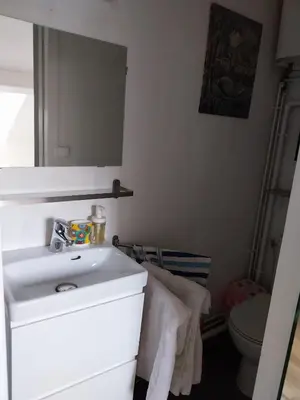 Salle de bains dans l'établissement Cozy studio Clichy Levallois