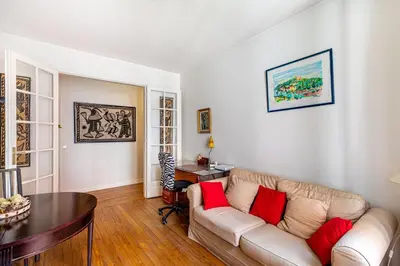 Coin salon dans l'établissement GuestReady - Boulogne near Roland-Garros