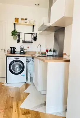 Cuisine ou kitchenette dans l'établissement Chez Alex