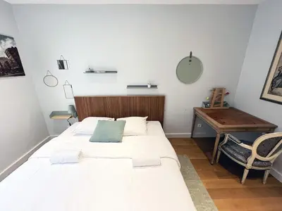 Un ou plusieurs lits dans un hébergement de l'établissement 166 - Urban Luxury Apartment in Center of Paris