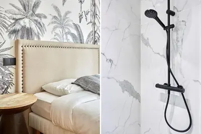 Un ou plusieurs lits dans un hébergement de l'établissement Apartment Invalide by Studio prestige
