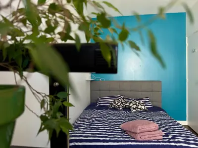Un ou plusieurs lits dans un hébergement de l'établissement Bel appartement à Paris