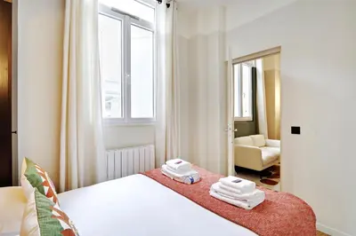 Un ou plusieurs lits dans un hébergement de l'établissement Amazing apartment - 2P/1BR Université de Paris Tolbiac