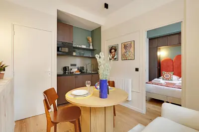 Cuisine ou kitchenette dans l'établissement Amazing apartment - 2P/1BR Université de Paris Tolbiac