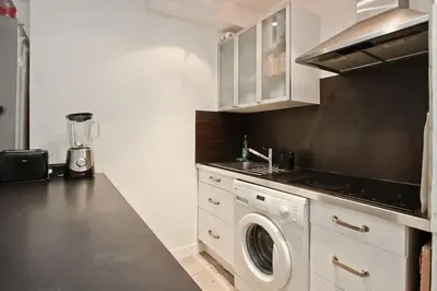 Cuisine ou kitchenette dans l'établissement Charming apartment in LE MARAIS