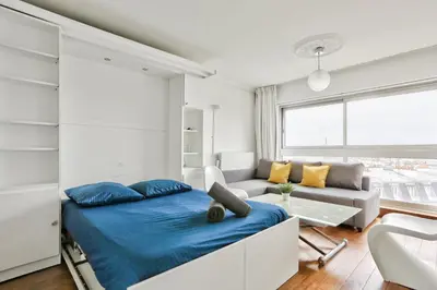 Un ou plusieurs lits dans un hébergement de l'établissement Studio - Appartement Quartier Montmartre Free Netflix