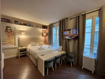 Un ou plusieurs lits dans un hébergement de l'établissement Marais-Studio, rue Simon le Franc - 3 places