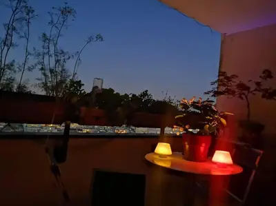 Balcon ou terrasse dans l'établissement Large studio with terrace for up to 4 people