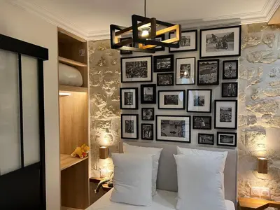 Coin salon dans l'établissement Cosy appartement à 500m de Montmartre
