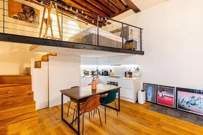Cuisine ou kitchenette dans l'établissement GuestReady - One glorious stay in Le Marais