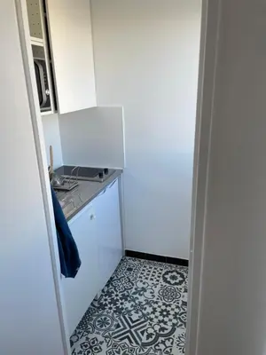 Cuisine ou kitchenette dans l'établissement Studio pour 2 personnes avec Balcon Metro Marcel Sambat