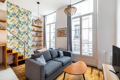 Coin salon dans l'établissement GuestReady - Warm Getaway in Le Marais