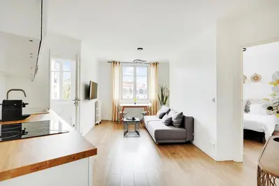 Un ou plusieurs lits dans un hébergement de l'établissement Modern and new flat - Paris 12th - near le Marais and Bois de Vincennes