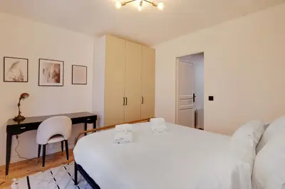 Un ou plusieurs lits dans un hébergement de l'établissement Pick A Flat's Apartment in Montmartre - Rue Drevet