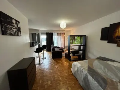 Télévision ou salle de divertissement dans l'établissement Bel appart de 45m2 à courbevoie