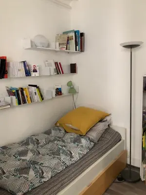 Un ou plusieurs lits dans un hébergement de l'établissement Nice and practical apartment to enjoy Paris close to Montmartre