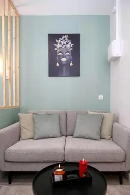Coin salon dans l'établissement Studio cozy, proche paris