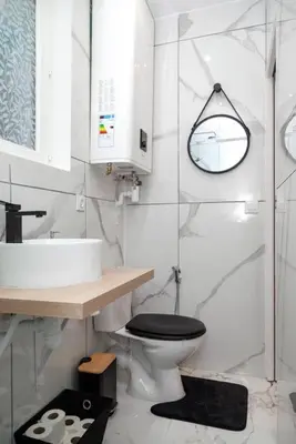 Salle de bains dans l'établissement Studio cozy, proche paris