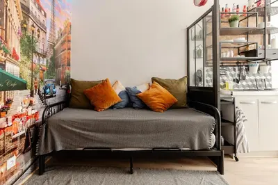 Coin salon dans l'établissement Studio Paris - Métro 7 Cadet - Quartier Faubourg-Montmartre