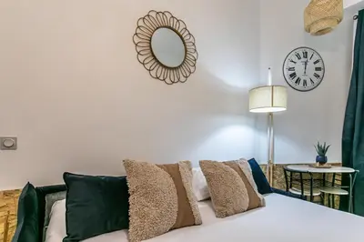 Un ou plusieurs lits dans un hébergement de l'établissement MBA Splendide Appart - Parmentier - Paris - Proche Bastille