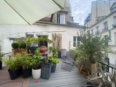 Balcon ou terrasse dans l'établissement Aux Terrasses de la Lune