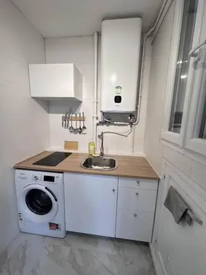 Cuisine ou kitchenette dans l'établissement Mystery Base